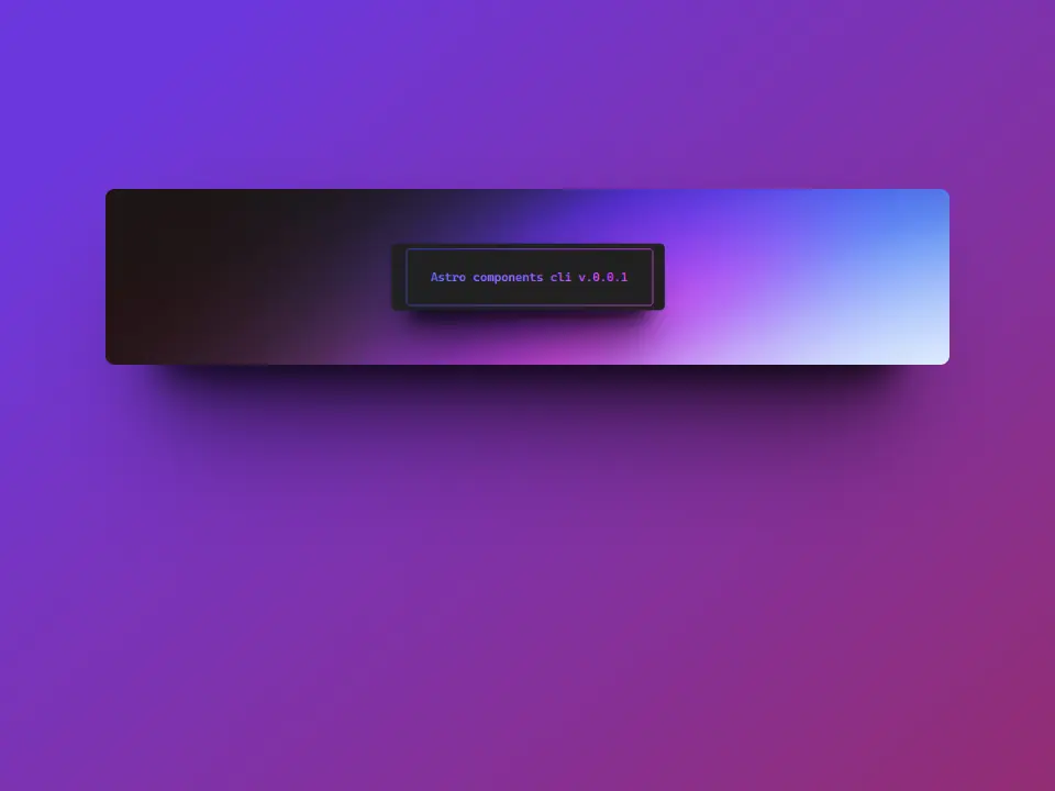 Foto de proyecto de Astro Cli Components